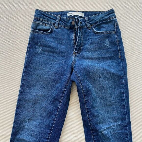 Zara Womens Skinny Jeans Denim Stretchy Pants 2 - Picture 3 of 6